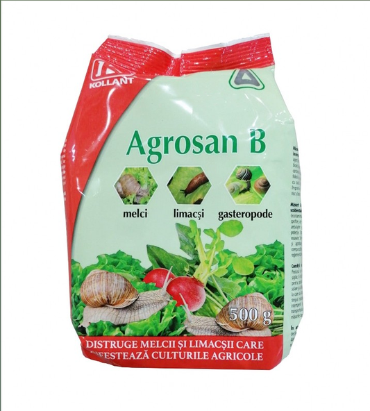 Moluscocid AGROSAN B - 500 g, Kollant, Combate Melcii, Limacsii, Gasteropodele