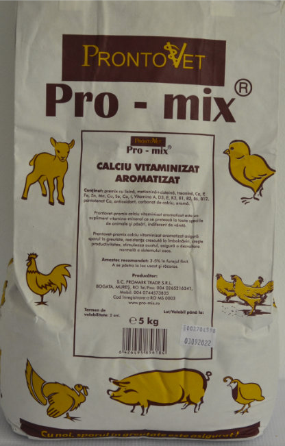 Calciu vitaminizat si aromatizat  5KG  (3 - 5 %)